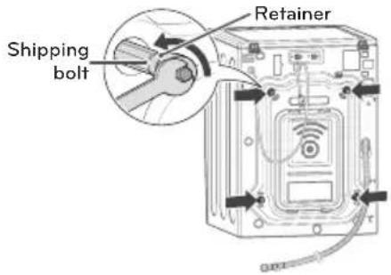 LG WM9000HVA - Unpacking and removing shipping bolts - 2