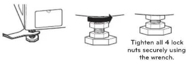LG WM9000HVA - Leveling the washing machine - 3
