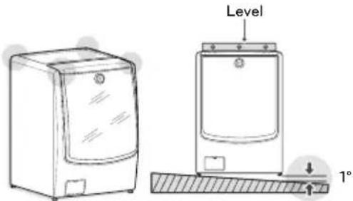LG WM9000HVA - Leveling the washing machine - 1