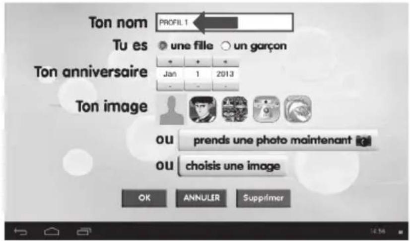 LEXIBOOK Ultra 2 - Pour creer un nouveau profil - 3