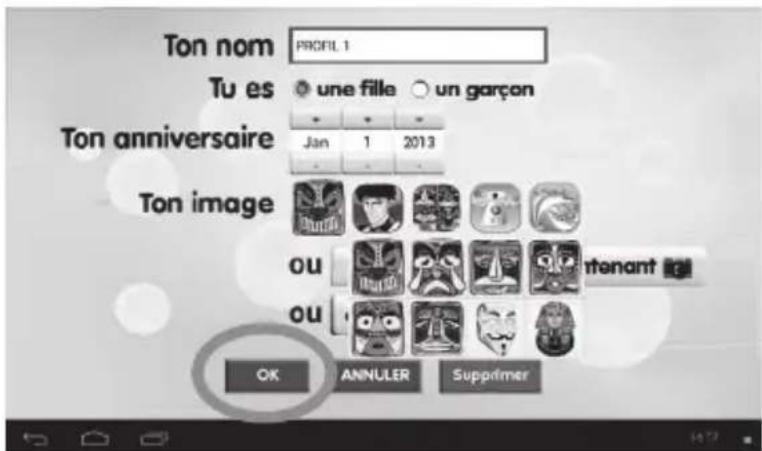 LEXIBOOK Ultra 2 - Pour creer un nouveau profil - 11
