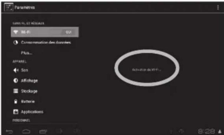 LEXIBOOK Ultra 2 - Comment activer la fonction Wi-Fi de la tablette - 6