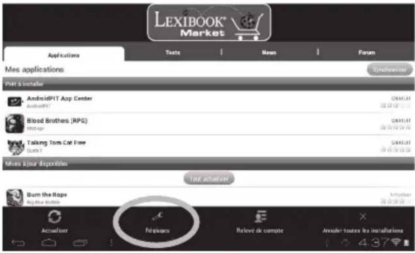 LEXIBOOK Ultra 2 - - Changer la langue du Lexibook® Market - 1
