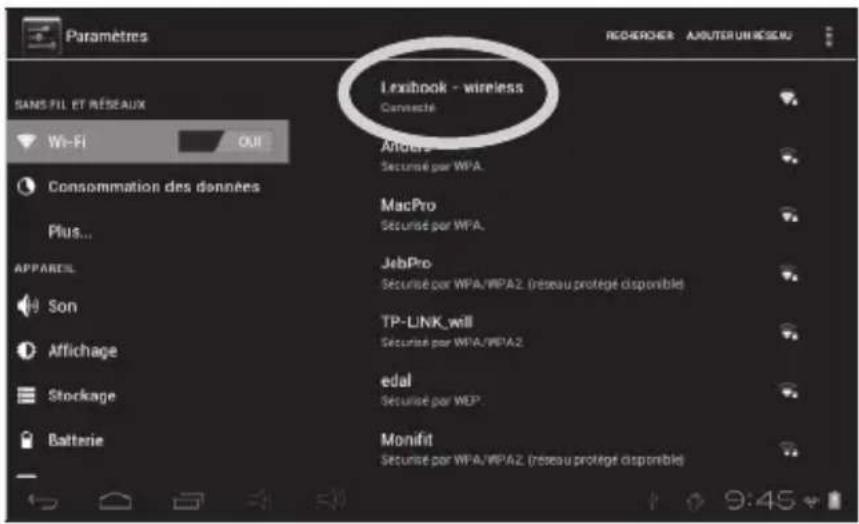 LEXIBOOK Ultra 2 - Comment activer la fonction Wi-Fi de la tablette - 10