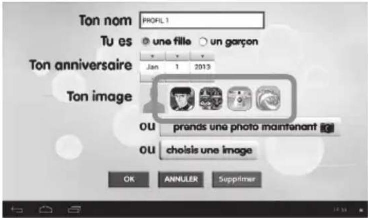 LEXIBOOK Ultra 2 - Pour creer un nouveau profil - 4
