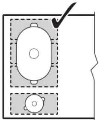 AEG IKE84471XB - Pozitia corectá a vasului: - 1