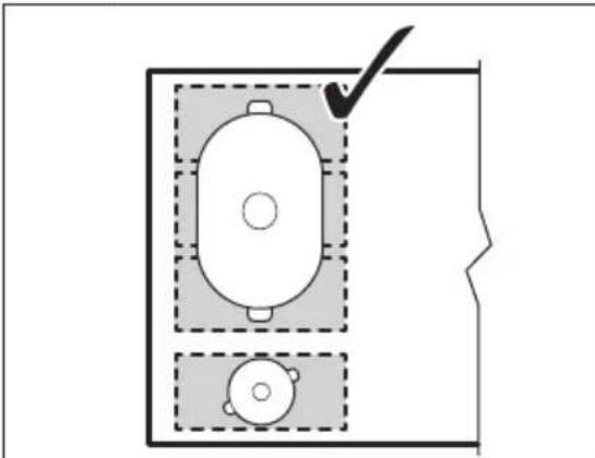 AEG IKE84471XB - Správná poloha nádoby: - 1