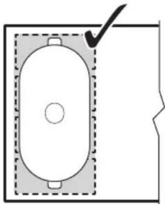 AEG IKE84471XB - Gatavošanas trauku novietošana pareizā pozicijā. - 1