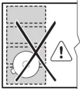 AEG IKE84471XB - Nesprávnapoloha kuchynského riadu: - 1