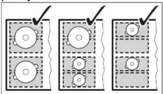 AEG IKE84471XB - Gatavosanas trauku novietosana pareizapozicijä - 1