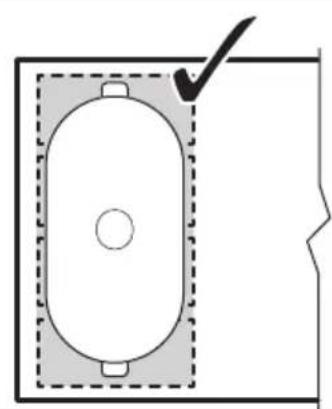 AEG IKE84471XB - Správná poloha nádoby: - 1