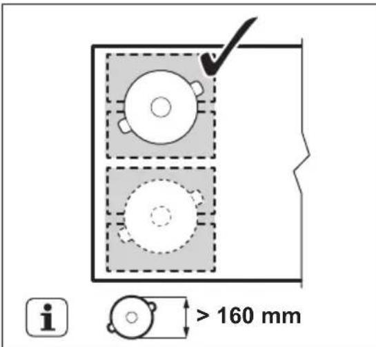 AEG IKE84471XB - Premer in položaj posode - 4