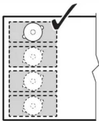 AEG IKE84471XB - Premer in položaj posode - 1