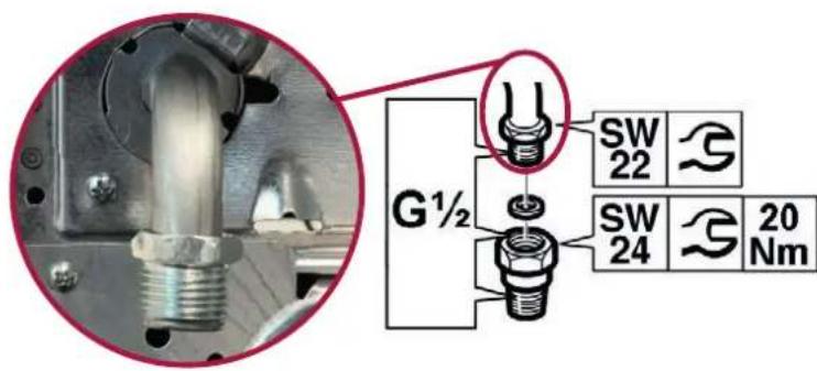 INVENTUM VFG6034WGRVS - Aansluit instructies voor de installerateur: - 1