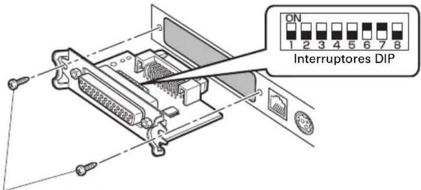 CITIZEN CTS651II - Ajuste de los interruptores DIP en la placa de interfaz serie - 1