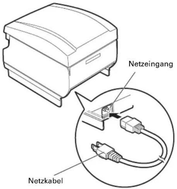 CITIZEN CTS651II - Anschließen des Netzkabels - 1