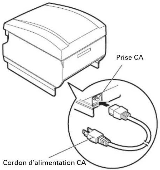 CITIZEN CTS651II - Branchement du cordon d'alimentation CA - 1