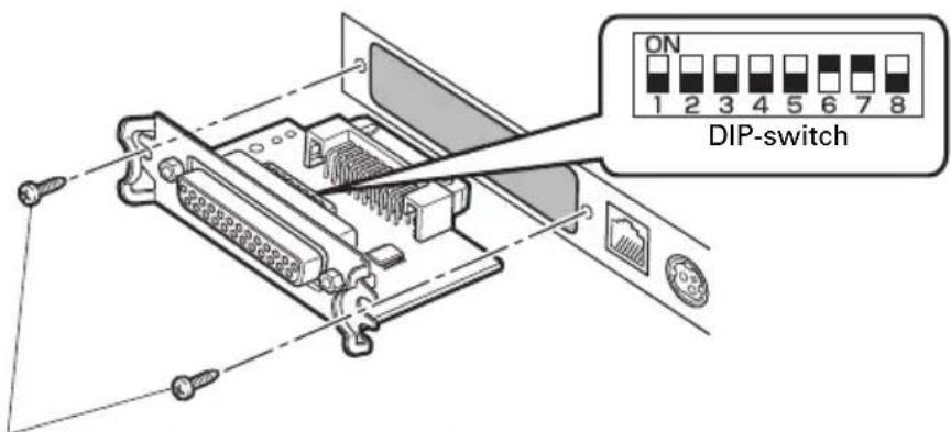 CITIZEN CTS651II - Configurazione del DIP-switch sulla scheda dell'interfaccia seriale - 1