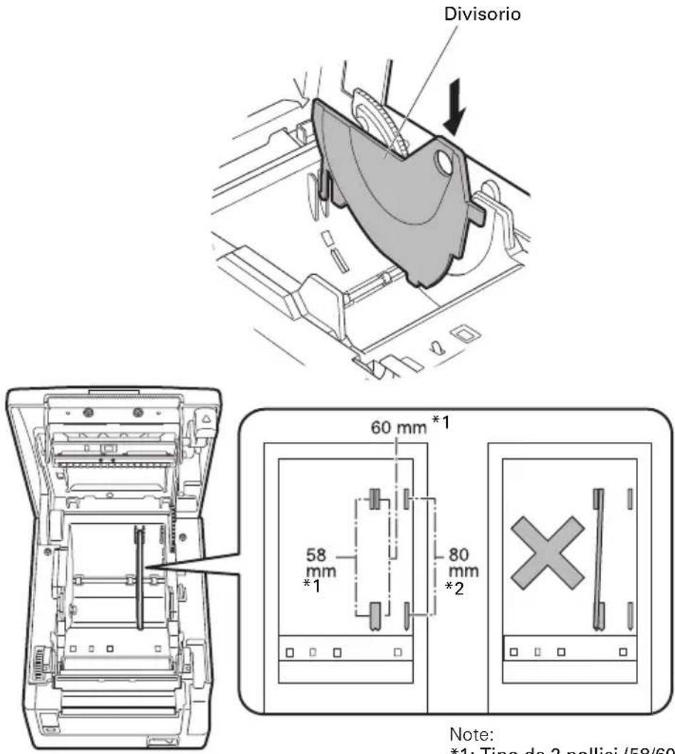 CITIZEN CTS651II - Divisorio per il rotolo di carta - 1