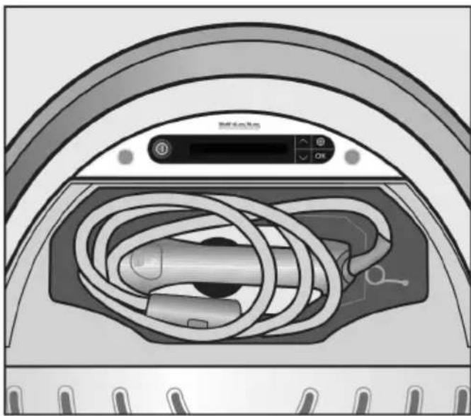 MIELE FashionMaster B 3847 - Sortir le fer à repasser et la tige guide-fil - 1
