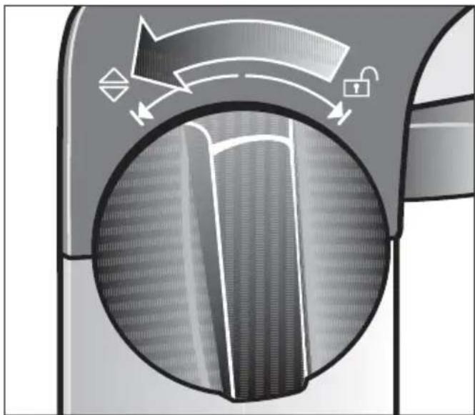 MIELE FashionMaster B 3847 - Régler la table de repassage sur la hauteur de travail la plus basse - 1