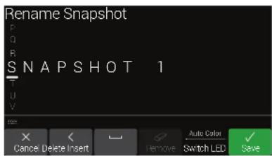 LINE 6 Helix LT - Personnaliser le nom et la couleur d'un commutateur de snapshot - 1