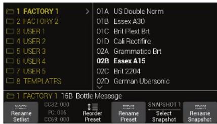 LINE 6 Helix LT - Selection de presets et de Setlists - 2