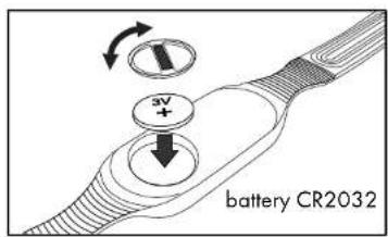 CRIVIT 1LD4206 - Replacing the chest belt battery - 1
