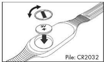 CRIVIT 1LD4206 - Pour changer la pile de la sangle - 1