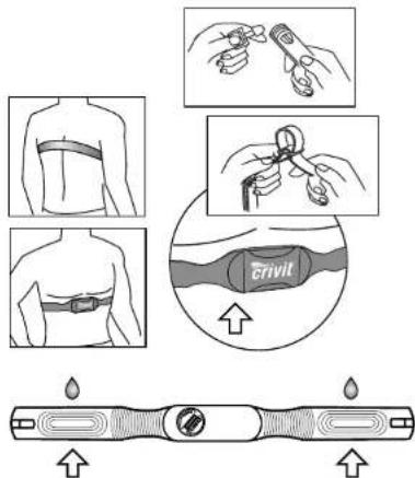 CRIVIT 1LD4206 - Wearing the chest belt - 1