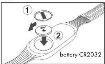 CRIVIT 1LD3875 - Inserting the batteries into the chest belt - 1