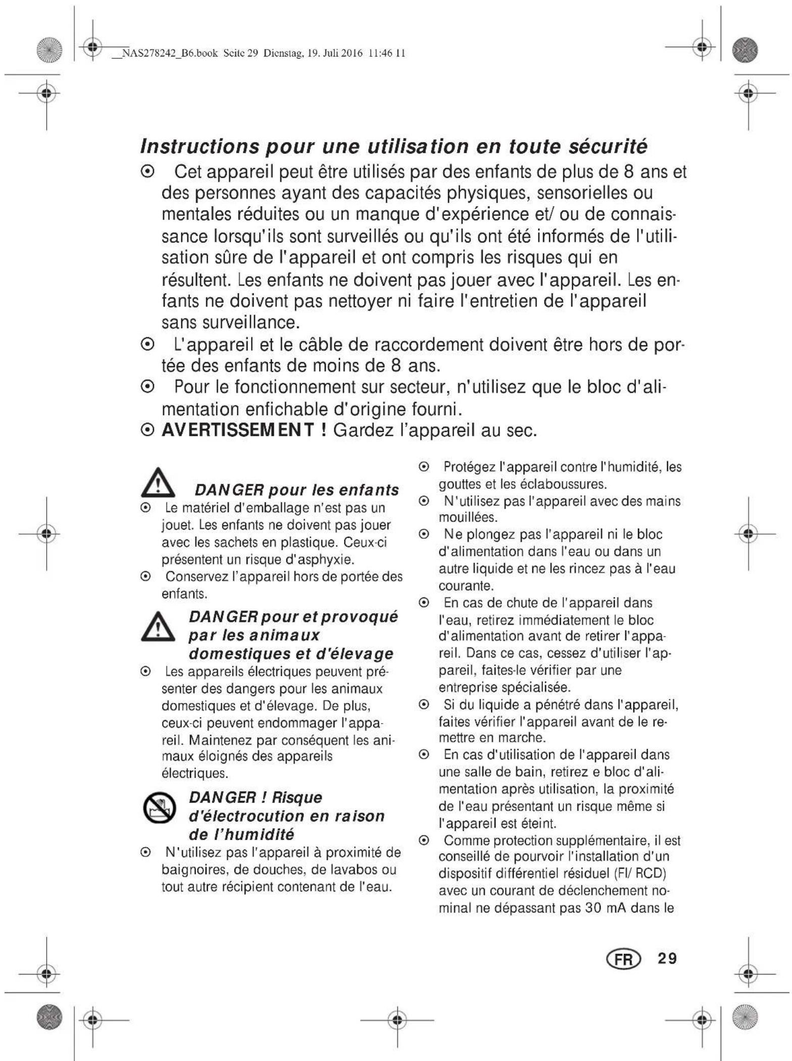 SILVERCREST SHBS 500 B2 - Avertissements - 2