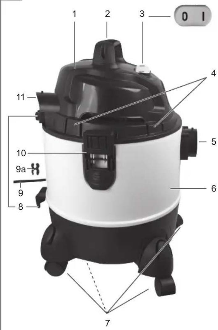 PARKSIDE PNTS 1300 C3 - WET &amp; DRY VACUUM CLEANER - 1