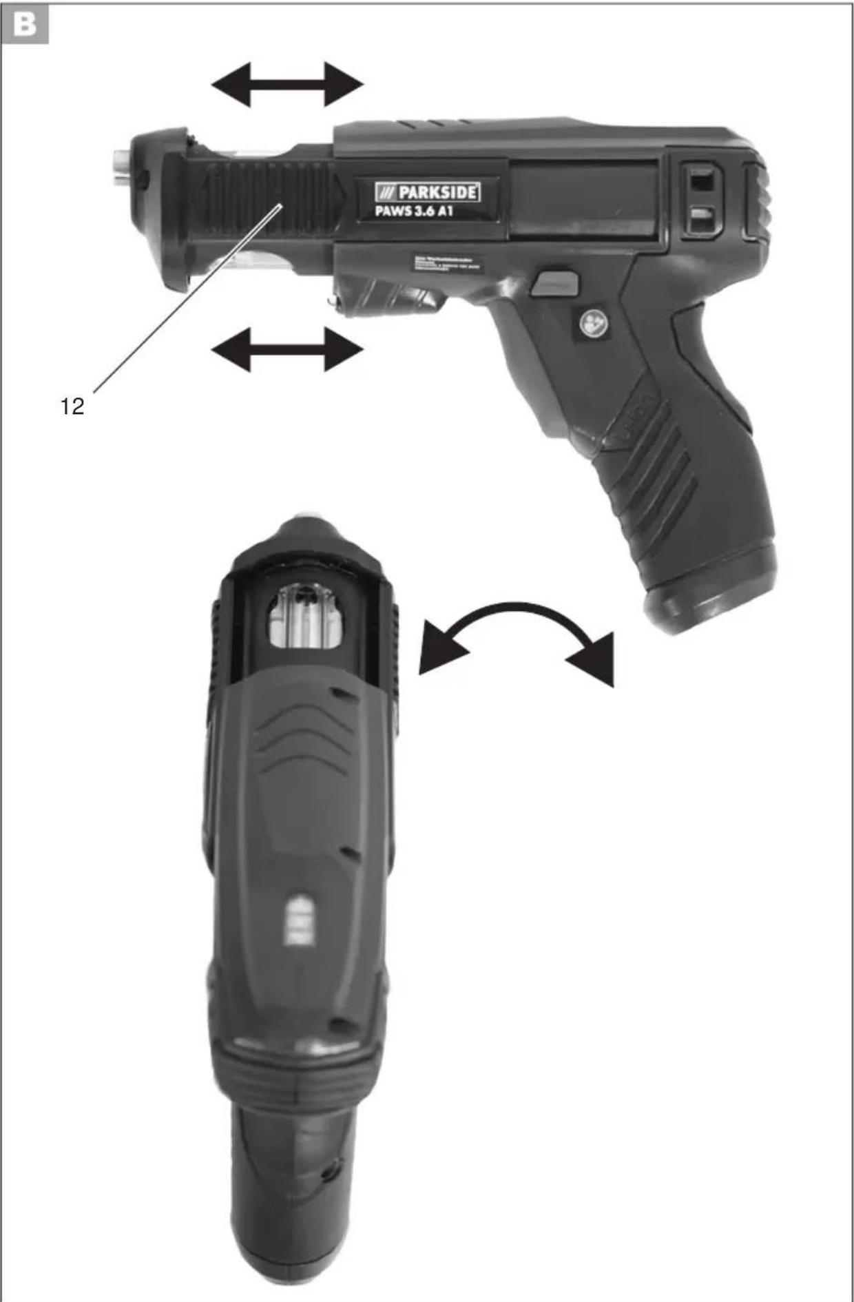 PARKSIDE PAWS 3.6 A1 - Spare parts and accessories can be obtained at www.grizzly-service.eu - 1
