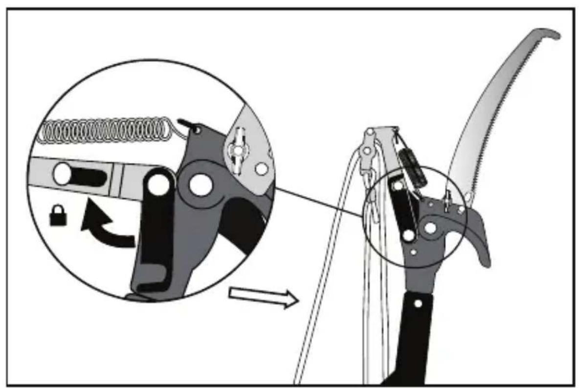 FLORABEST HG00987 - C) Schneidmesser sichern / Fixation de la lame / Bloccaggio del tagliente - 2