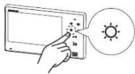 Aiphone JOS1F - Anpassen der Bildschirmhelligkeit - 1