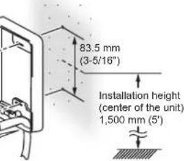 Aiphone JOS1F - Removing the front panel - 1