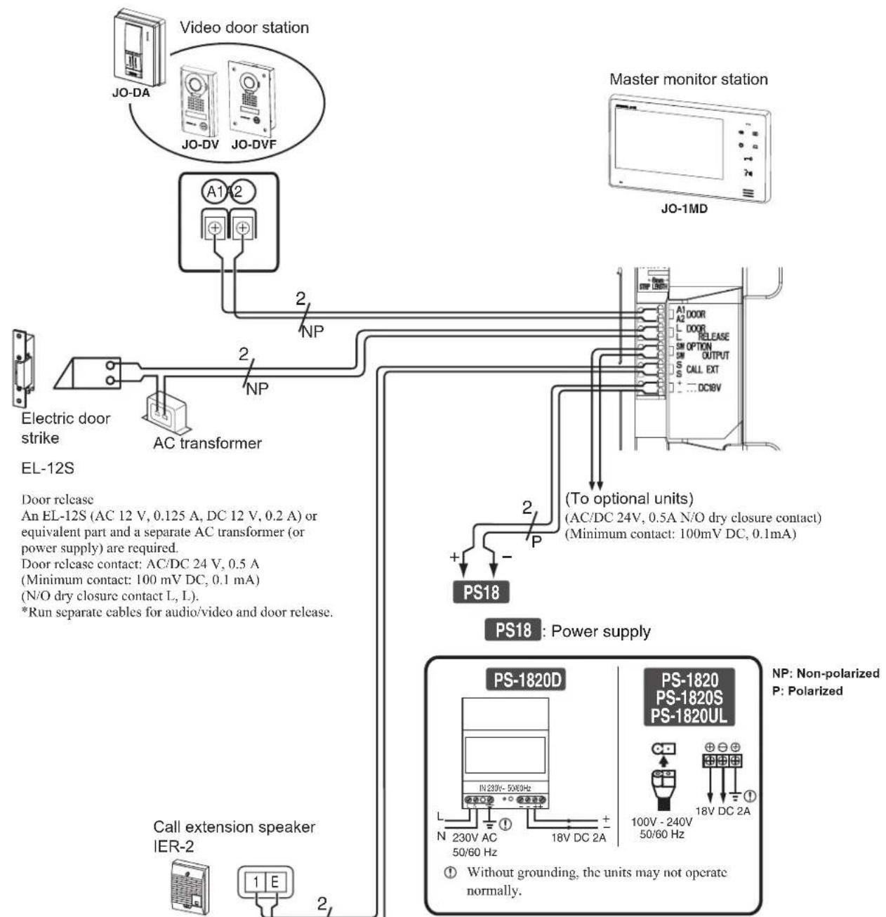 Aiphone JOS1F - WIRING - 1