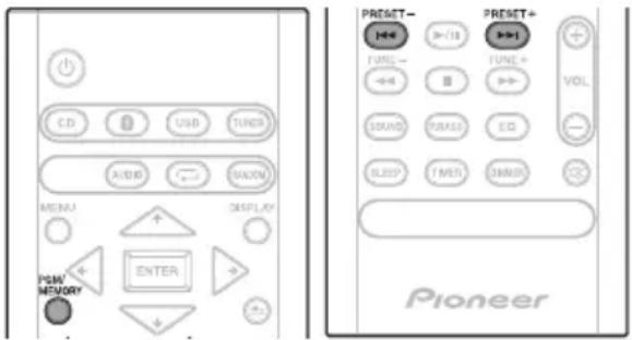 PIONEER XHM26DB - Come salvare le stazioni di preselezione - 1