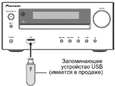 PIONEER XHM26DB - Подключите запоминающее устройство USB. - 1