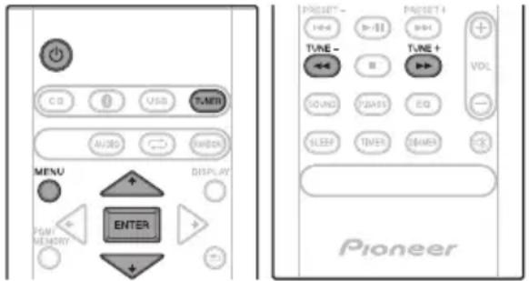 PIONEER XHM26DB - Прослушивание передач FM-диапазона (Только для европейских моделей)/Прослушивание передач FM- или АМ-диапазона (Только для моделей для Северной Америки) - 1
