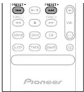 PIONEER XHM26DB - Сохранение запрограммированных радиостанций - 2