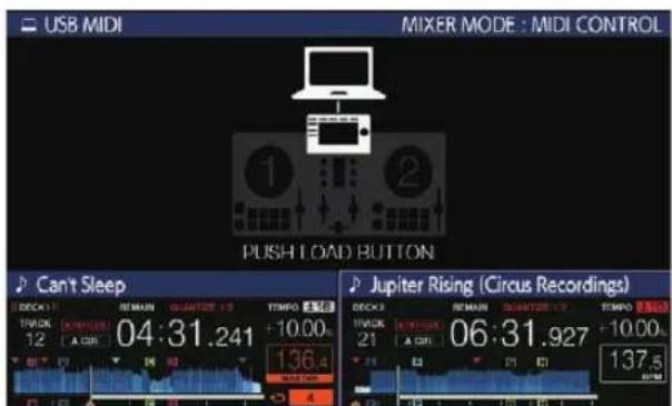 PIONEER XDJRX2 - Appuyez sur la touche [BROWSE], puis appuyez sur la touche [MIDI]. - 1