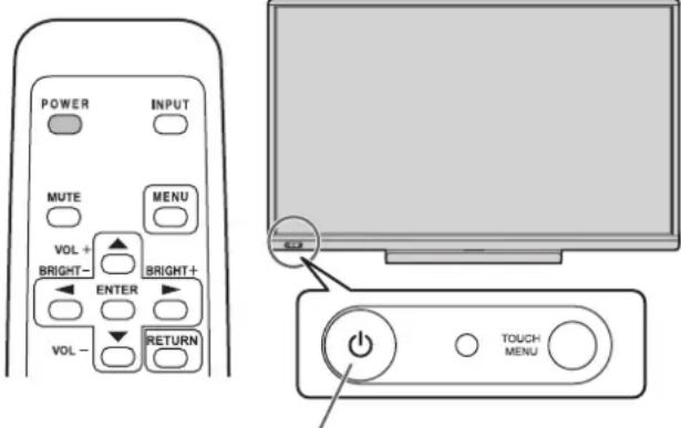 SHARP PN60TW3A - Press the POWER button. - 1