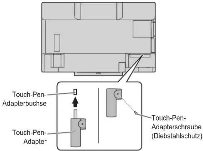 SHARP PN60TW3A - Anschlieben des Touch-Pen-Adapters - 1