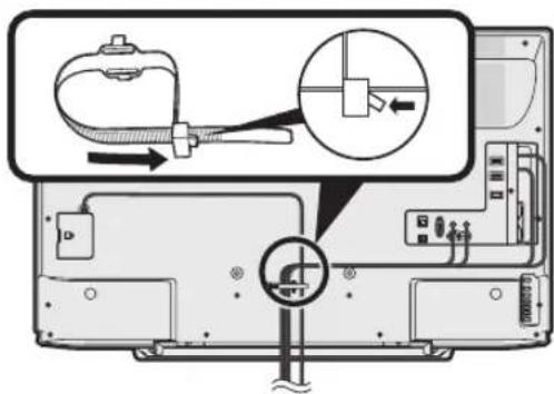 SHARP Aquos 45W5 - つないケーネルやコトを固定する - 1