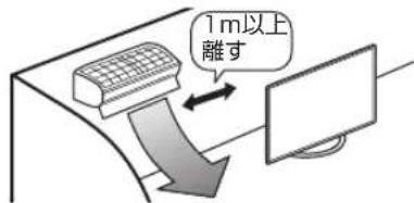 SHARP Aquos 45W5 - 工アコンのすく下や加湿器の近な、水滴のかる場所の設置はしおい - 2