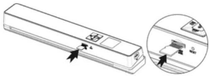IRIS IRIScan Anywhere 5 - Insertion de la carte mémoire microSD - 1