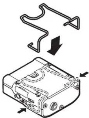 TASCAM DR10L - Befestigungspunkte für den Gürtelclip - 1