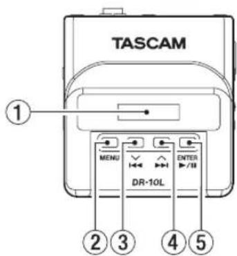 TASCAM DR10L - Vorderseite Lavalier-Mikrofon - 1